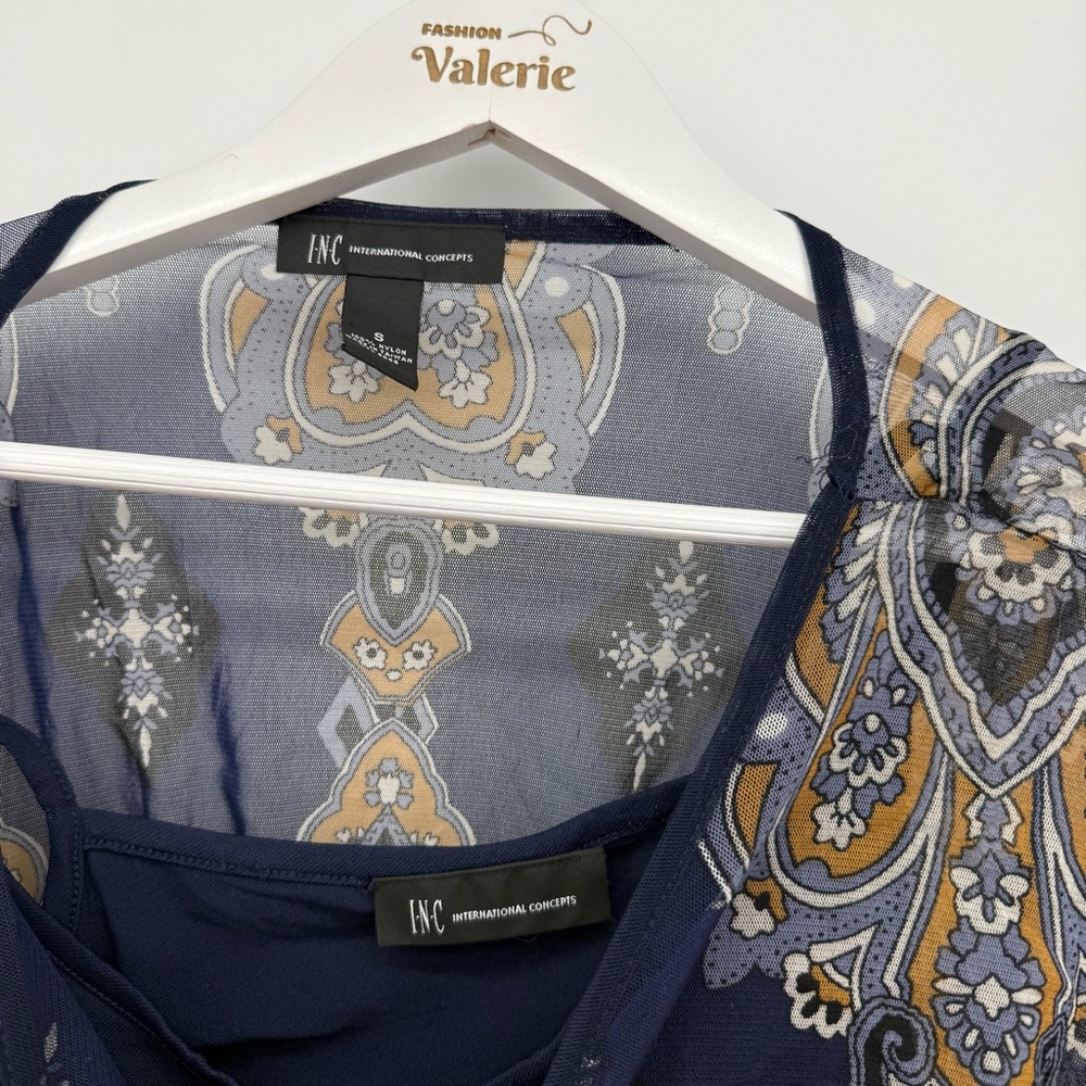 International Concepts Blue Boho Pattern Flowy Wi… - image 6